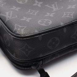 Louis Vuitton Alpha Wearable Wallet Nv Monogram Eclipse Shoulder Bag Coated Canvas Leather Black