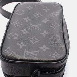 Louis Vuitton Alpha Wearable Wallet Nv Monogram Eclipse Shoulder Bag Coated Canvas Leather Black