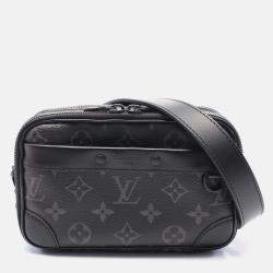 Louis Vuitton Alpha Wearable Wallet Nv Monogram Eclipse Shoulder Bag Coated Canvas Leather Black
