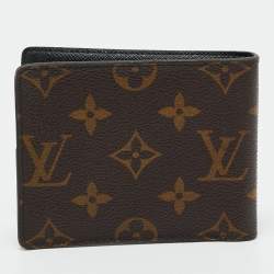 Louis Vuitton Monogram Macassar Canvas Money Clip Bifold Wallet