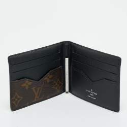 Louis Vuitton Monogram Macassar Canvas Money Clip Bifold Wallet