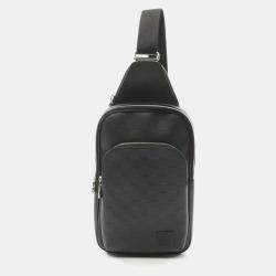 Louis Vuitton Avenue Black Leather Damier Infini  Sling Bag 
