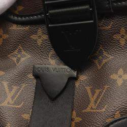 Louis Vuitton Archie  Coated Canvas Leather Brown Black Monogram Shoulder Bag