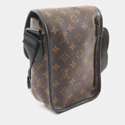 Louis Vuitton Archie  Coated Canvas Leather Brown Black Monogram Shoulder Bag