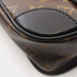 Louis Vuitton Archie  Coated Canvas Leather Brown Black Monogram Shoulder Bag