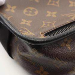 Louis Vuitton Archie  Coated Canvas Leather Brown Black Monogram Shoulder Bag