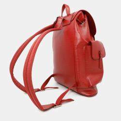 Pre Owned Louis Vuitton Christopher Red Epi Leather Size Pm
