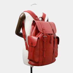 Pre Owned Louis Vuitton Christopher Red Epi Leather Size Pm