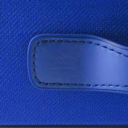 Pre Owned Louis Vuitton Horizon Blue Monogram Knit Travel Bag
