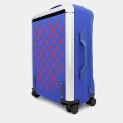 Pre Owned Louis Vuitton Horizon Blue Monogram Knit Travel Bag