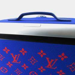 Pre Owned Louis Vuitton Horizon Blue Monogram Knit Travel Bag