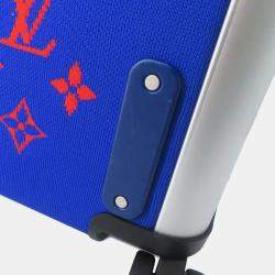 Pre Owned Louis Vuitton Horizon Blue Monogram Knit Travel Bag