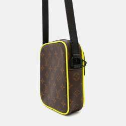 Louis Vuitton Christopher Wearable Wallet Noir/Neon Yellow Monogram Macassar Canvas
