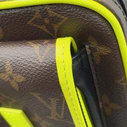 Louis Vuitton Christopher Wearable Wallet Noir/Neon Yellow Monogram Macassar Canvas