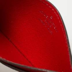 Pre Owned Louis Vuitton x Supreme Piment Epi Leather Porte Cartes Simple Card Holder 