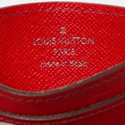 Pre Owned Louis Vuitton x Supreme Piment Epi Leather Porte Cartes Simple Card Holder 