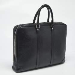 Pre Owned Louis Vuitton Black Epi Leather Porte Documents Voyage GM Bag