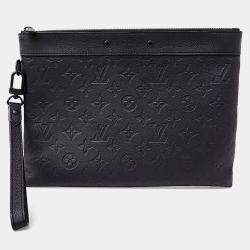 Louis Vuitton Black Leather Shadow Pochette Togo