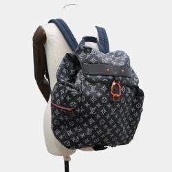 Pre Owned Louis Vuitton Discovery Backpack Navym43693 Monogram Ink