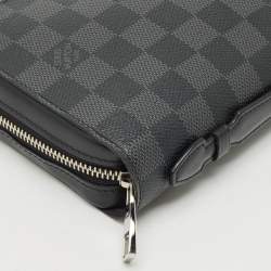 Pre Owned Louis Vuitton Damier Graphite Canvas Zippy XL Wallet