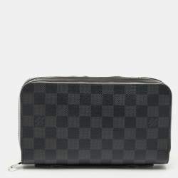Pre Owned Louis Vuitton Damier Graphite Canvas Zippy XL Wallet