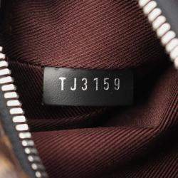 Pre Owned Louis Vuitton Josh Macassar Brown Black Monogram Coated Canvas Leather Backpack Bag