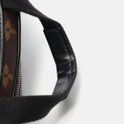 Pre Owned Louis Vuitton Josh Macassar Brown Black Monogram Coated Canvas Leather Backpack Bag