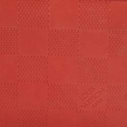 Pre Owned Louis Vuitton Orange Damier Infini Leather Multiple Wallet