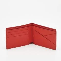 Pre Owned Louis Vuitton Orange Damier Infini Leather Multiple Wallet