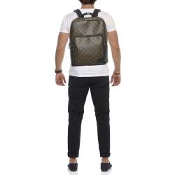 Pre Owned حقيبة ظهر لويس فيتون دين مونوغرام قماش أسود