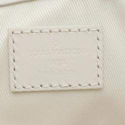 Pre Owned Louis Vuitton Sac Plat 24H White Taurillon Leather Tote Bag