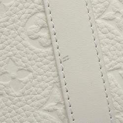 Pre Owned Louis Vuitton Sac Plat 24H White Taurillon Leather Tote Bag