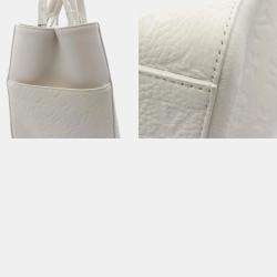 Pre Owned Louis Vuitton Sac Plat 24H White Taurillon Leather Tote Bag