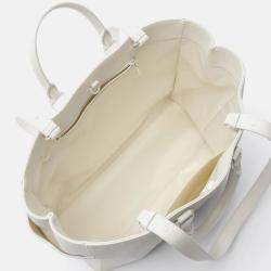 Pre Owned حقيبة لوي فيتون ساك بلات 24 ساعة مونوجرام توريلون أبيض توت