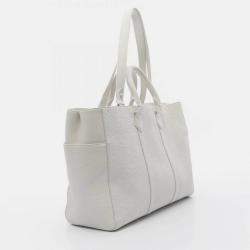 Pre Owned حقيبة لوي فيتون ساك بلات 24 ساعة مونوجرام توريلون أبيض توت