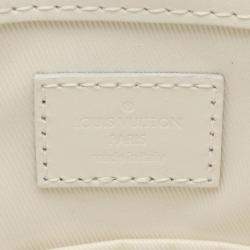 Pre Owned حقيبة لوي فيتون ساك بلات 24 ساعة مونوجرام توريلون أبيض توت