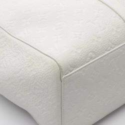 Pre Owned حقيبة لوي فيتون ساك بلات 24 ساعة مونوجرا م توريلون أبيض توت