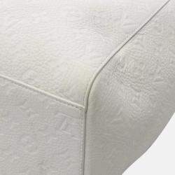 Pre Owned حقيبة لوي فيتون ساك بلات 24 ساعة مونوجرام توريلون أبيض توت