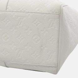 Pre Owned حقيبة لوي فيتون ساك بلات 24 ساعة مونوجرام توريلون أبيض توت