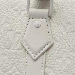 Pre Owned حقيبة لوي فيتون ساك بلات 24 ساعة مونوجرام توريلون أبيض توت