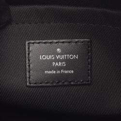 Pre Owned Louis Vuitton City Keepall Black Grey Monogram Eclipse Coated Canvas Leather Shoulder Bag