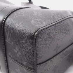 Pre Owned Louis Vuitton City Keepall Black Grey Monogram Eclipse Coated Canvas Leather Shoulder Bag