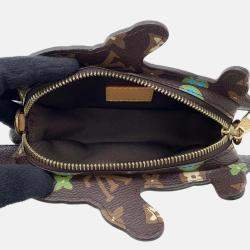 Pre Owned Louis Vuitton Dog on Strap Brown Monogram Canvas Crossbody Bag