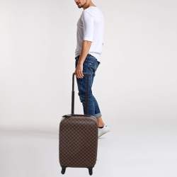 Pre Owned Louis Vuitton Damier Ebene Canvas Zephyr 55 Rolling Suitcase Luggage