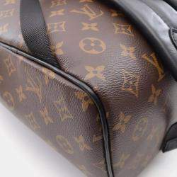 Pre Owned Louis Vuitton Discovery Brown Black Coated Canvas Leather Backpack