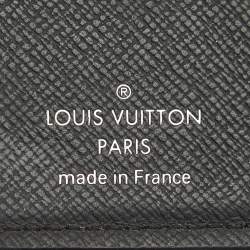 Pre Owned Louis Vuitton Black Leather LV Circle Bifold Wallet