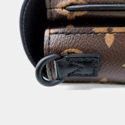 Pre Owned Louis Vuitton Brown Coated canvas S-Lock Vertical Wearable Wallet