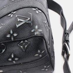 Pre Owned Louis Vuitton City Keepall Gray Monogram Charcoal Leather Shoulder Bag