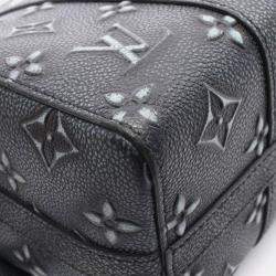 Pre Owned Louis Vuitton City Keepall Gray Monogram Charcoal Leather Shoulder Bag