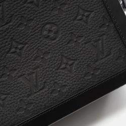 Pre Owned Louis Vuitton Soft Trunk Black Monogram Taurillon Leather Shoulder Bag